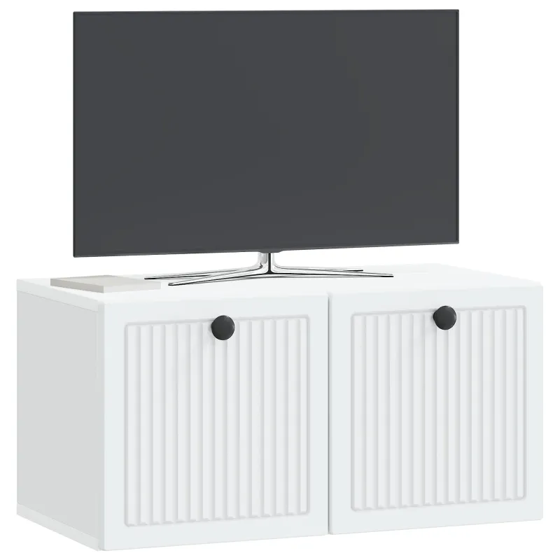 Sieninė TV spintelė Balta 59,5 x 31 x 30 cm Apdirbta mediena