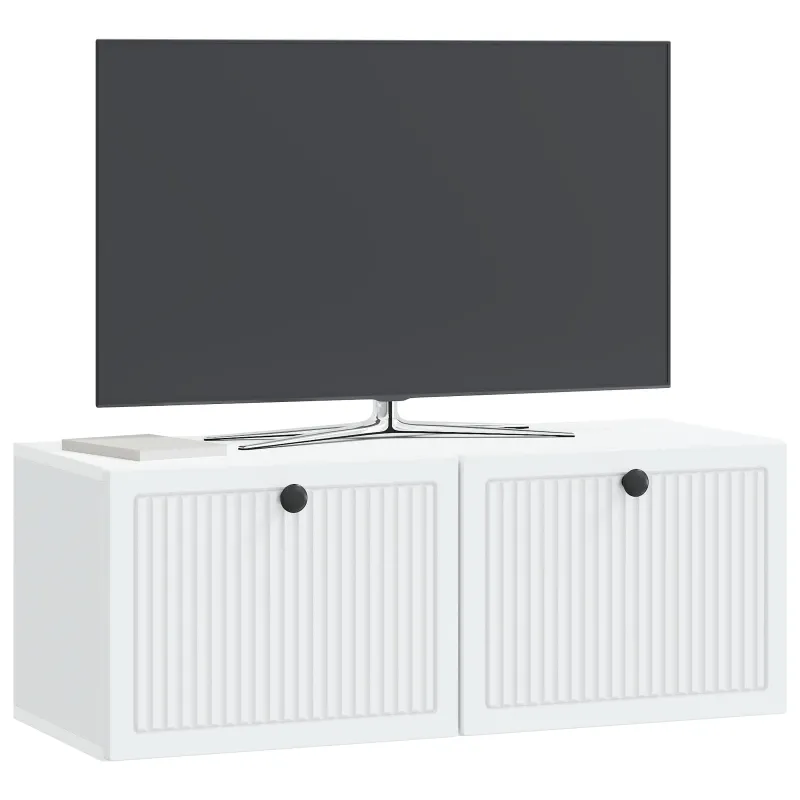 Sieninė TV spintelė Balta 78,5 x 31 x 30 cm Apdirbta mediena