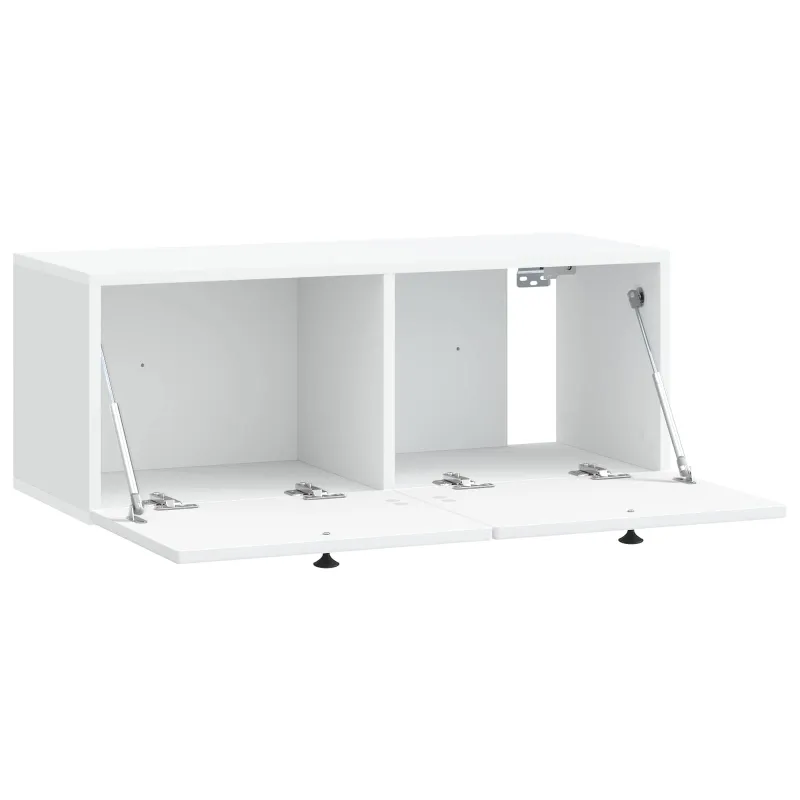 Sieninė TV spintelė Balta 78,5 x 31 x 30 cm Apdirbta mediena