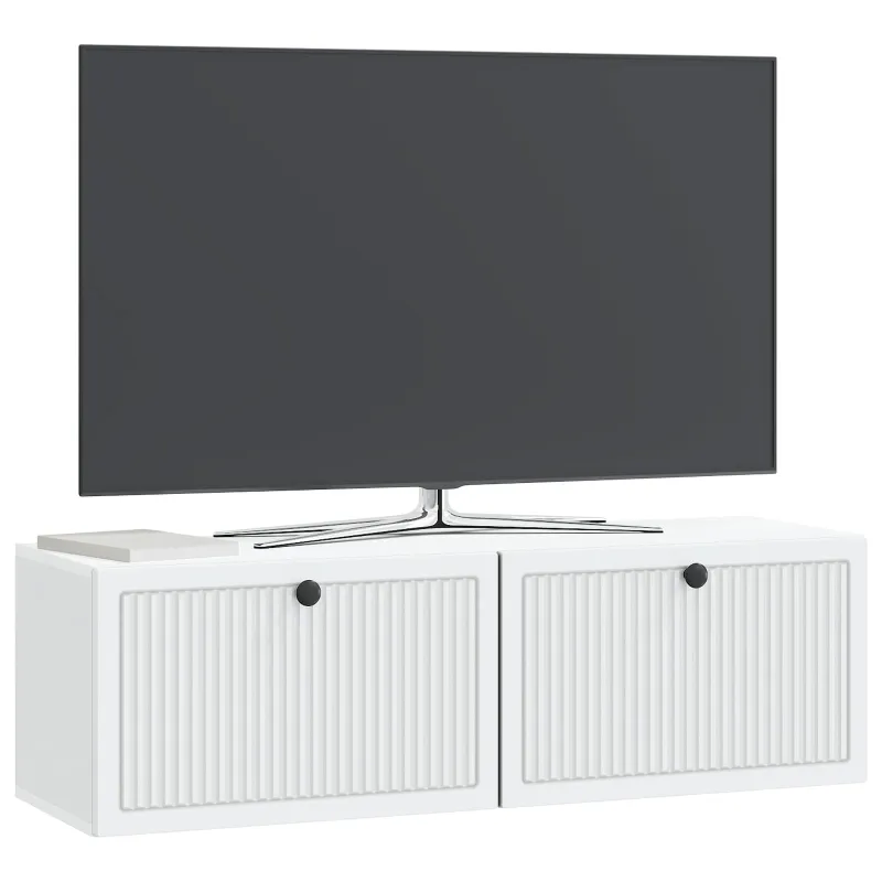 Sieninė TV spintelė Balta 98 x 31 x 30 cm Apdirbta mediena