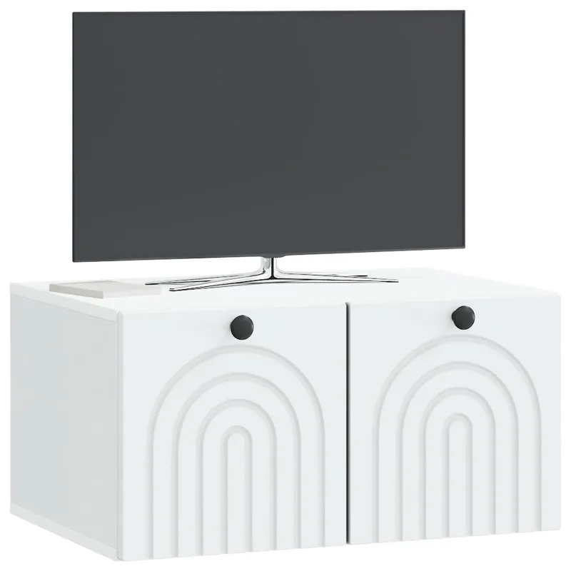 Sieninė TV spintelė Balta 59,5 x 41 x 30 cm Apdirbta mediena