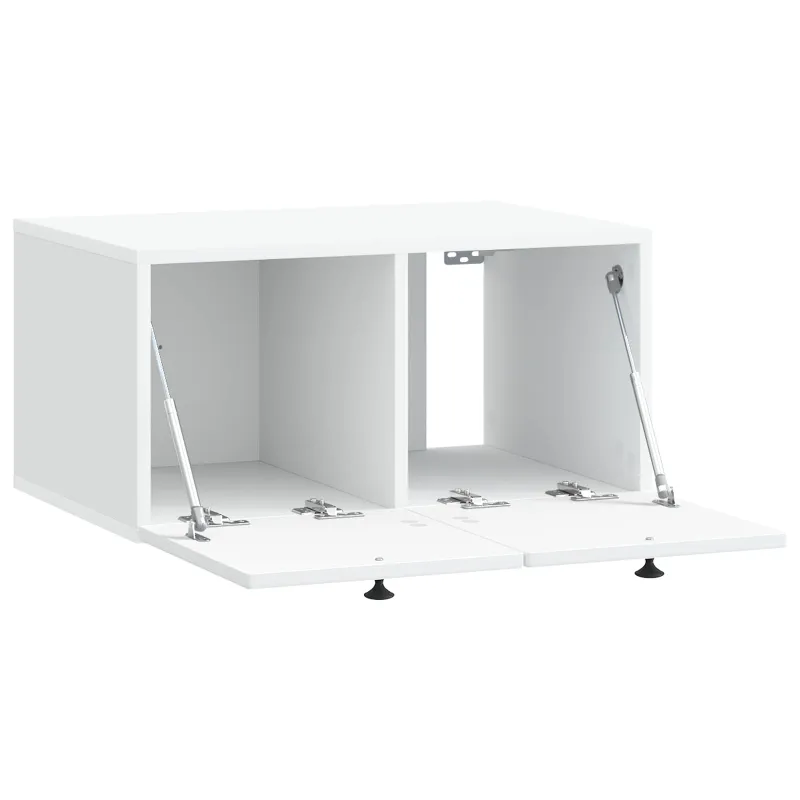 Sieninė TV spintelė Balta 59,5 x 41 x 30 cm Apdirbta mediena