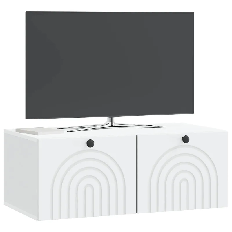 Sieninė TV spintelė Balta 78,5 x 41 x 30 cm Apdirbta mediena