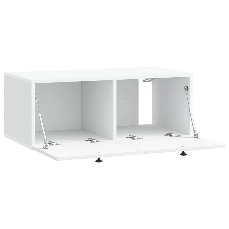 Sieninė TV spintelė Balta 78,5 x 41 x 30 cm Apdirbta mediena