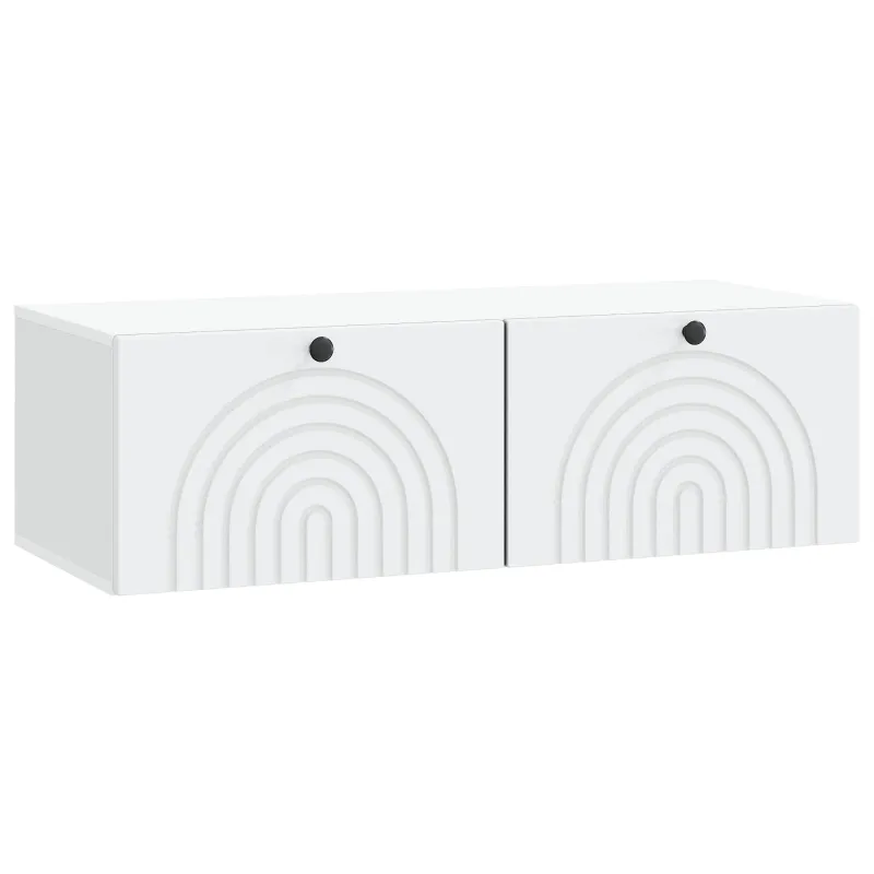 Sieninė TV spintelė Balta 99 x 41 x 30 cm Apdirbta mediena