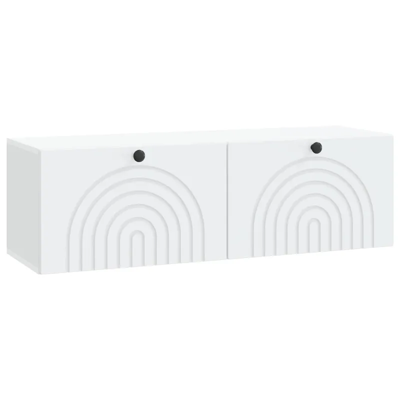 Sieninė TV spintelė Balta 98 x 31 x 30 cm Apdirbta mediena