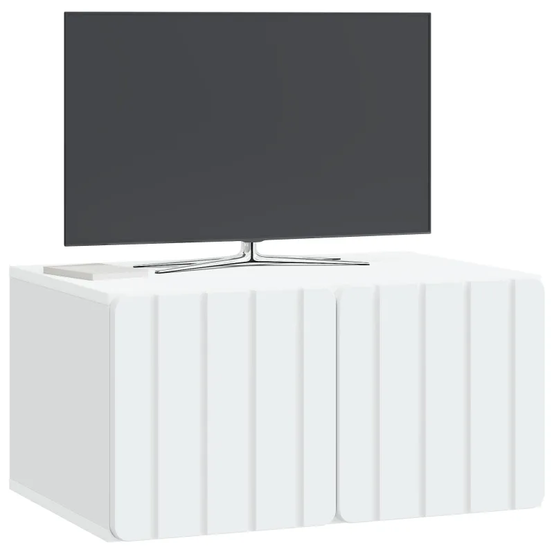 Sieninė TV spintelė Balta 59,5 x 41 x 30 cm Apdirbta mediena