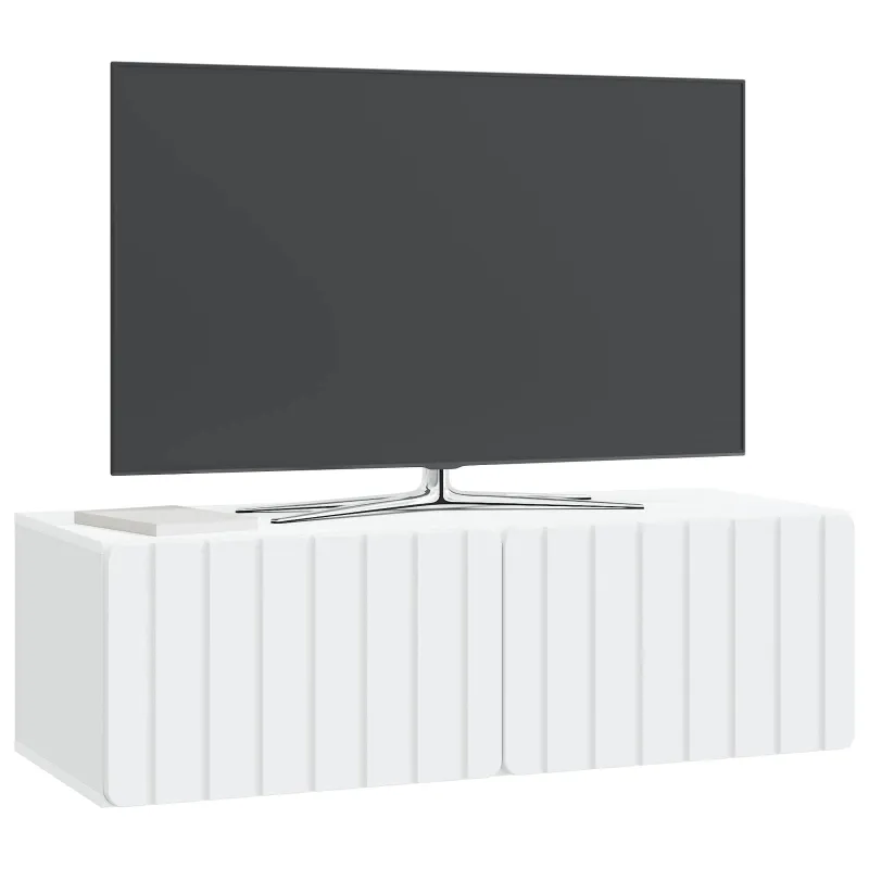 Sieninė TV spintelė Balta 98 x 41 x 30 cm Apdirbta mediena