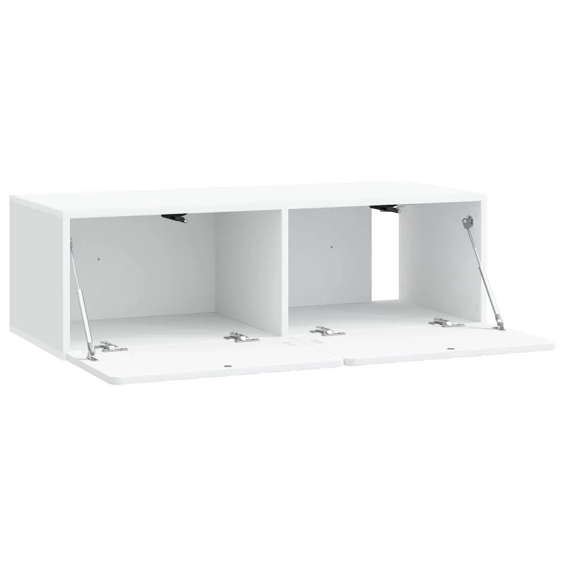 Sieninė TV spintelė Balta 98 x 41 x 30 cm Apdirbta mediena