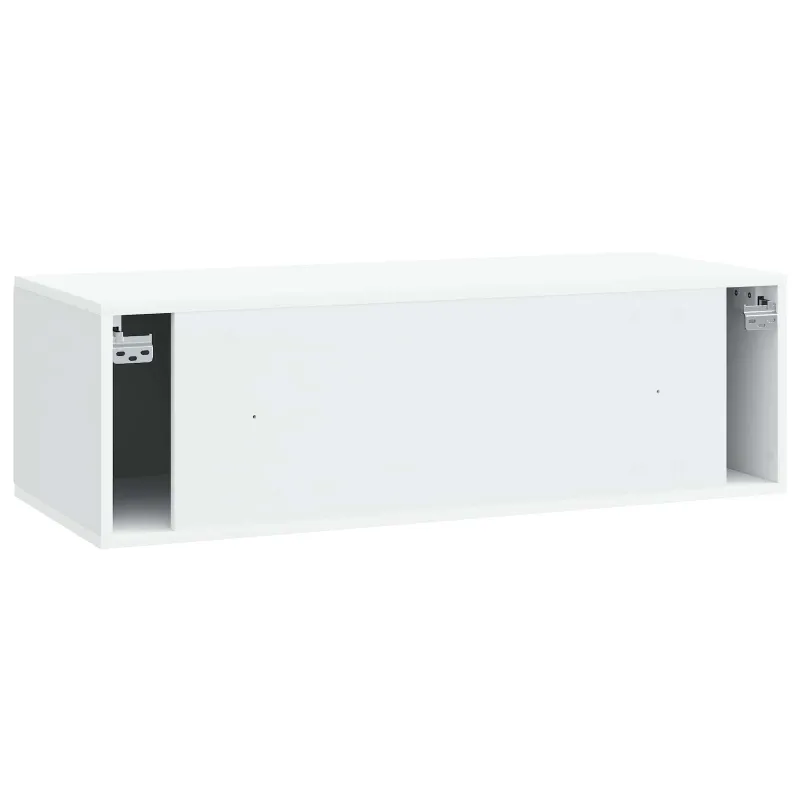 Sieninė TV spintelė Balta 98 x 41 x 30 cm Apdirbta mediena