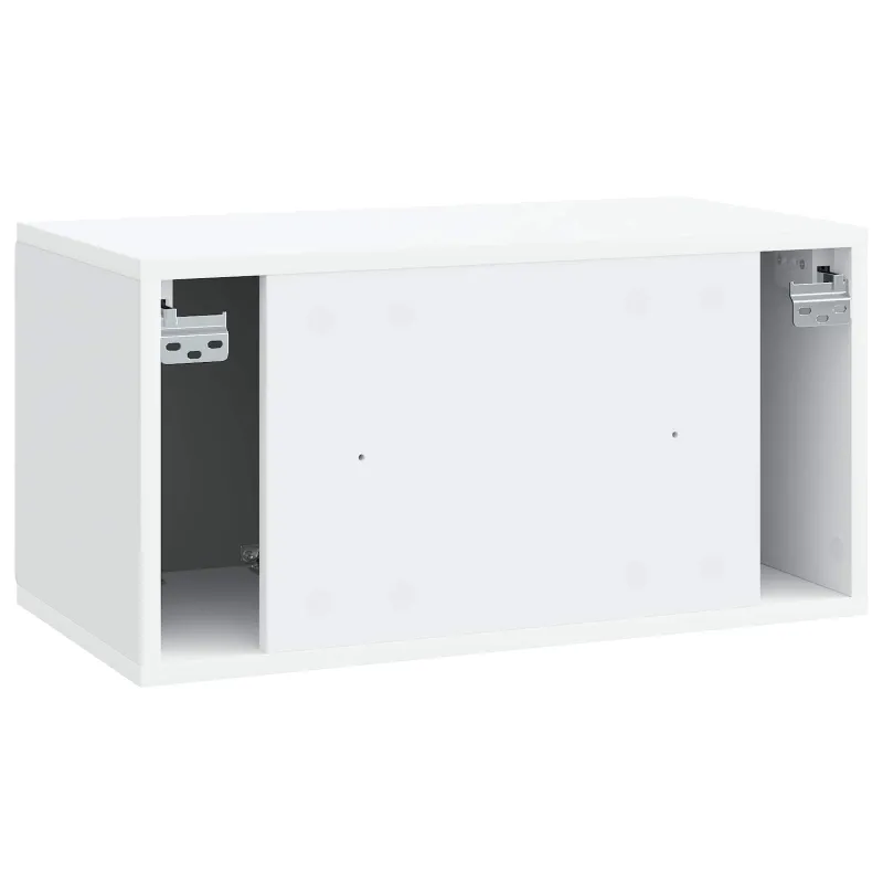 Sieninė TV spintelė Balta 59,5 x 31 x 30 cm Apdirbta mediena