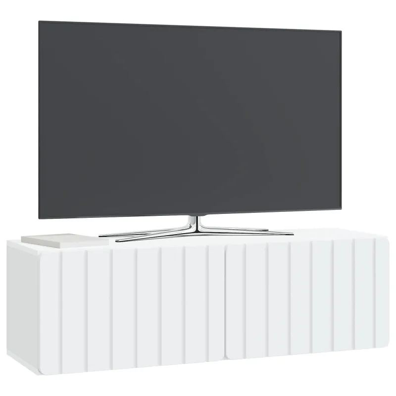Sieninė TV spintelė Balta 98 x 31 x 30 cm Apdirbta mediena