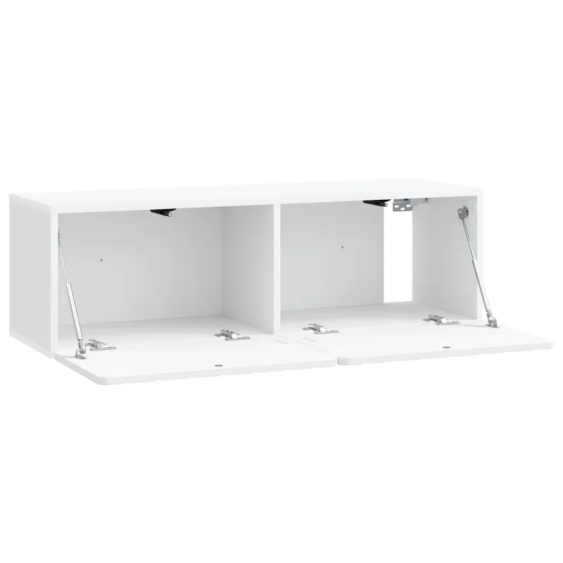 Sieninė TV spintelė Balta 98 x 31 x 30 cm Apdirbta mediena