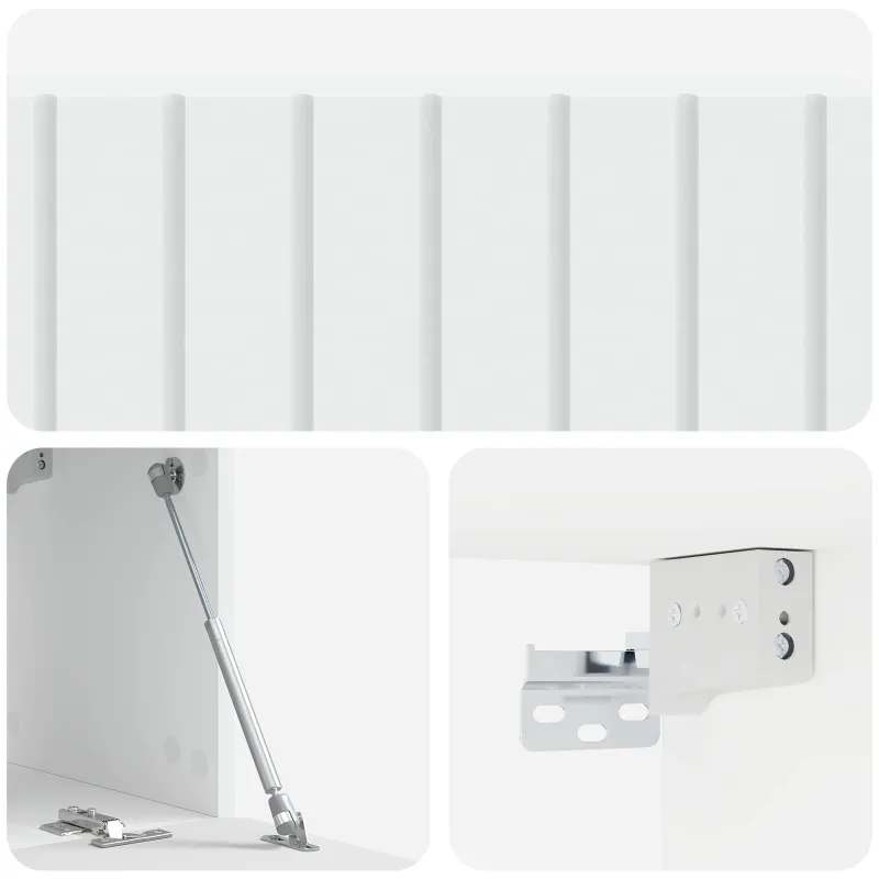 Sieninė TV spintelė Balta 98 x 31 x 30 cm Apdirbta mediena