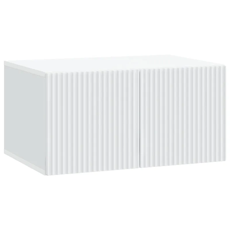 Sieninė TV spintelė Balta 59,5 x 41 x 30 cm Apdirbta mediena