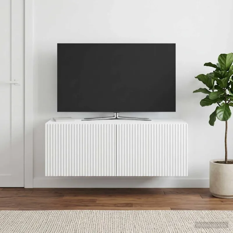 Sieninė TV spintelė Balta 78,5 x 41 x 30 cm Apdirbta mediena