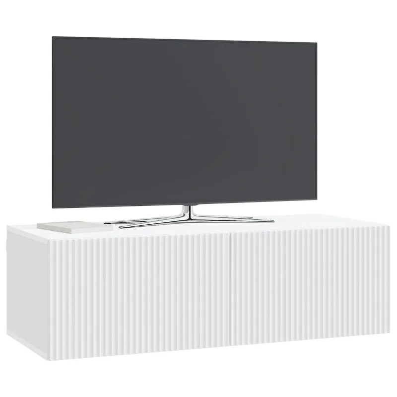 Sieninė TV spintelė Balta 98 x 41 x 30 cm Apdirbta mediena