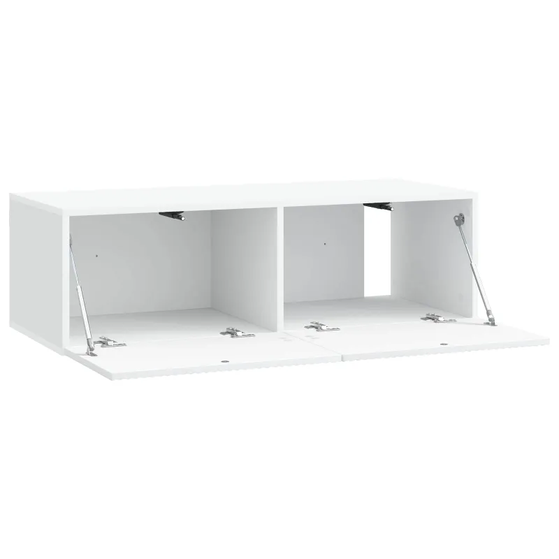 Sieninė TV spintelė Balta 98 x 41 x 30 cm Apdirbta mediena