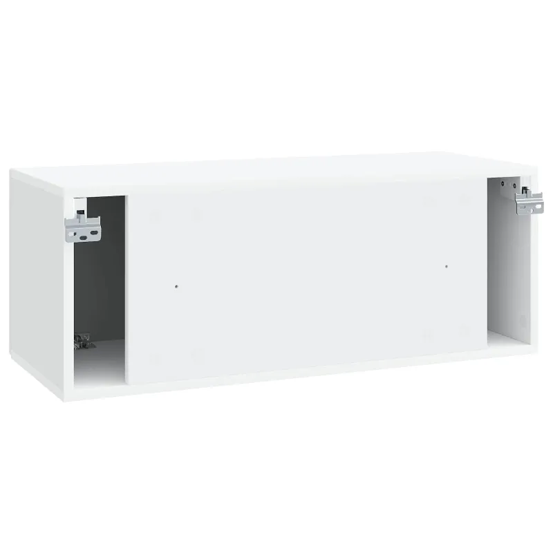 Sieninė TV spintelė Balta 78,5 x 31 x 30 cm Apdirbta mediena