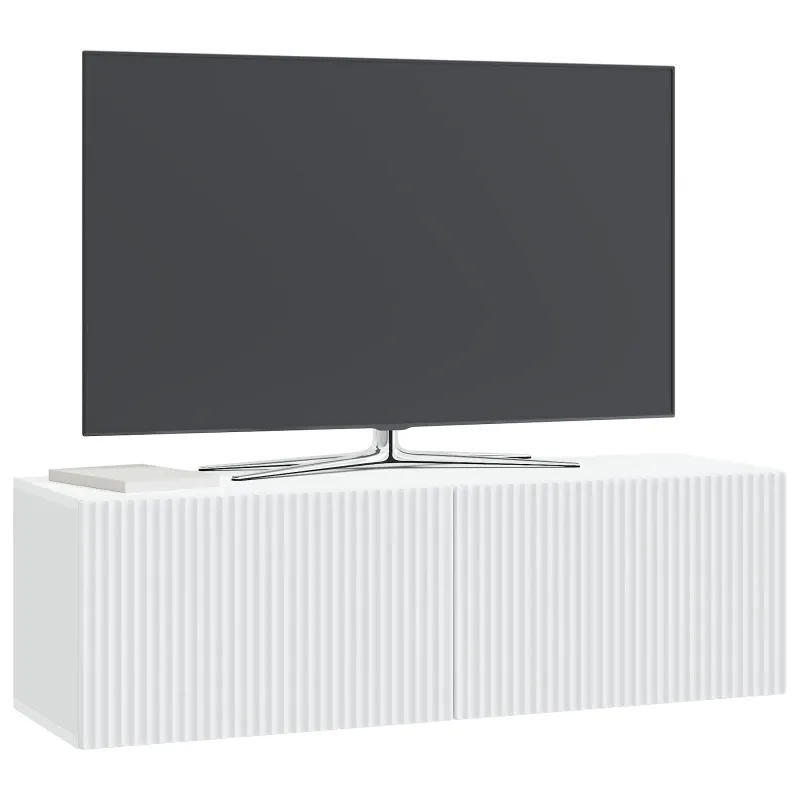Sieninė TV spintelė Balta 98 x 31 x 30 cm Apdirbta mediena