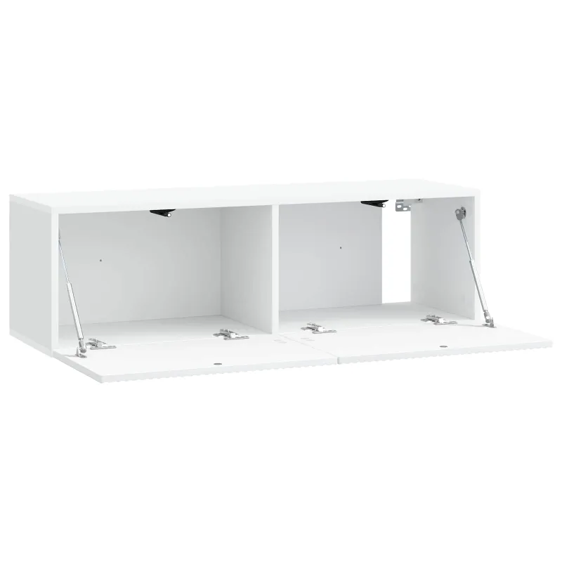 Sieninė TV spintelė Balta 98 x 31 x 30 cm Apdirbta mediena
