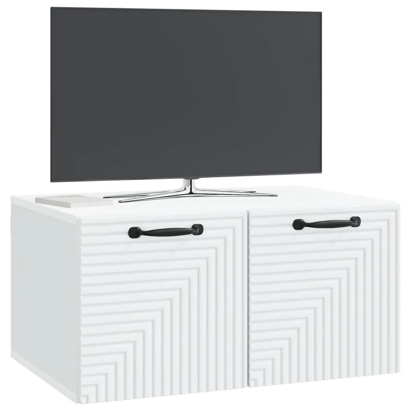 Sieninė TV spintelė Balta 59,5 x 41 x 30 cm Apdirbta mediena