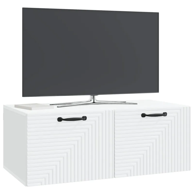 Sieninė TV spintelė Balta 78,5 x 41 x 30 cm Apdirbta mediena