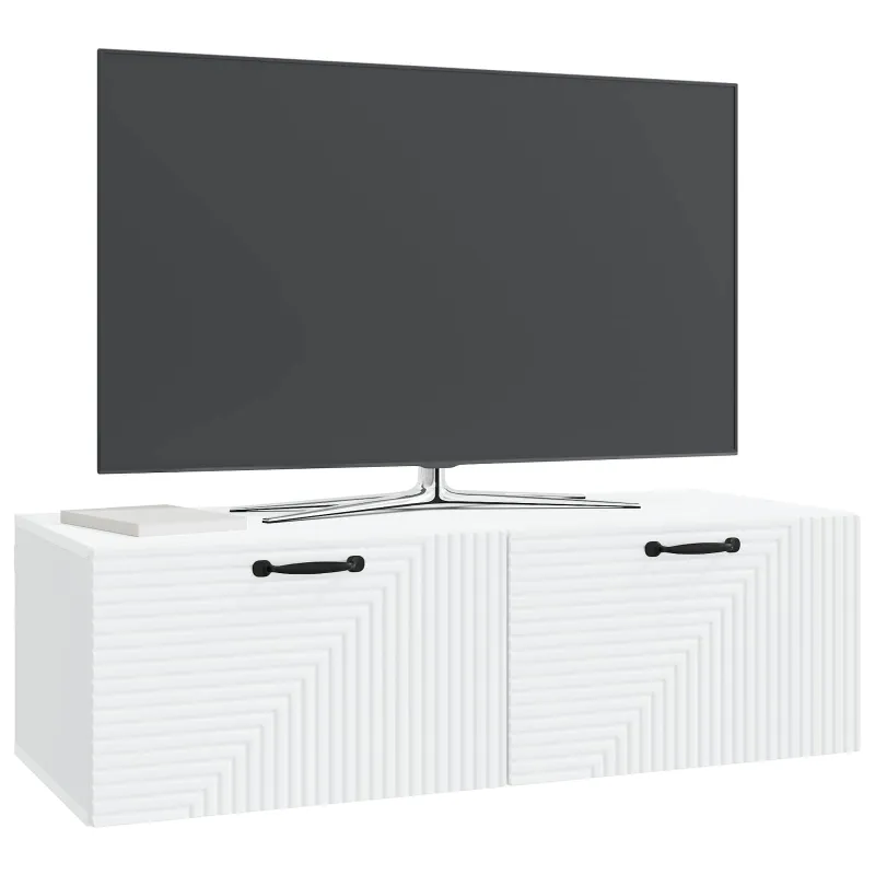 Sieninė TV spintelė Balta 98 x 41 x 30 cm Apdirbta mediena