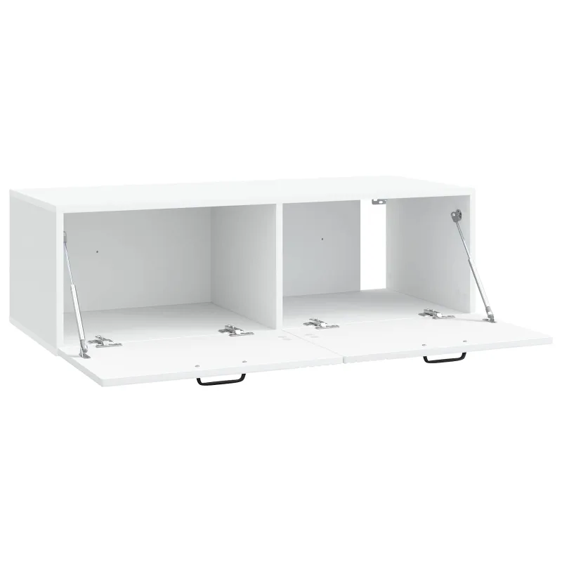 Sieninė TV spintelė Balta 98 x 41 x 30 cm Apdirbta mediena