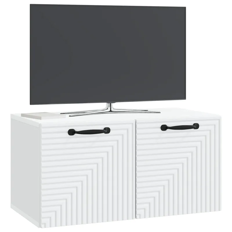 Sieninė TV spintelė Balta 59,5 x 31 x 30 cm Apdirbta mediena