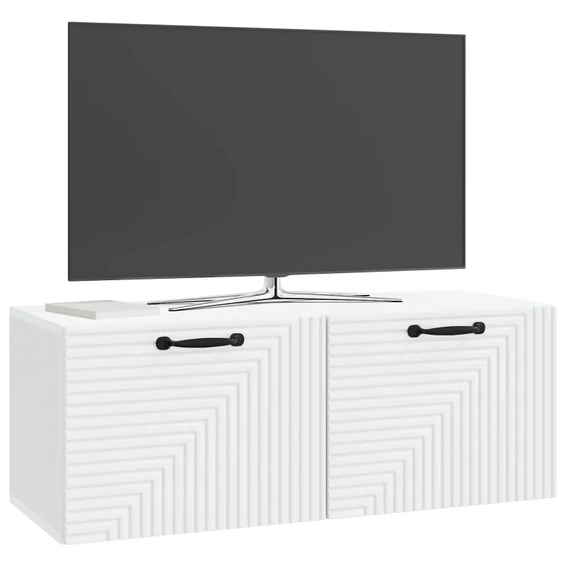 Sieninė TV spintelė Balta 78,5 x 31 x 30 cm Apdirbta mediena