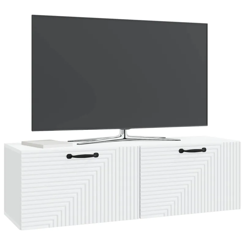 Sieninė TV spintelė Balta 98 x 31 x 30 cm Apdirbta mediena