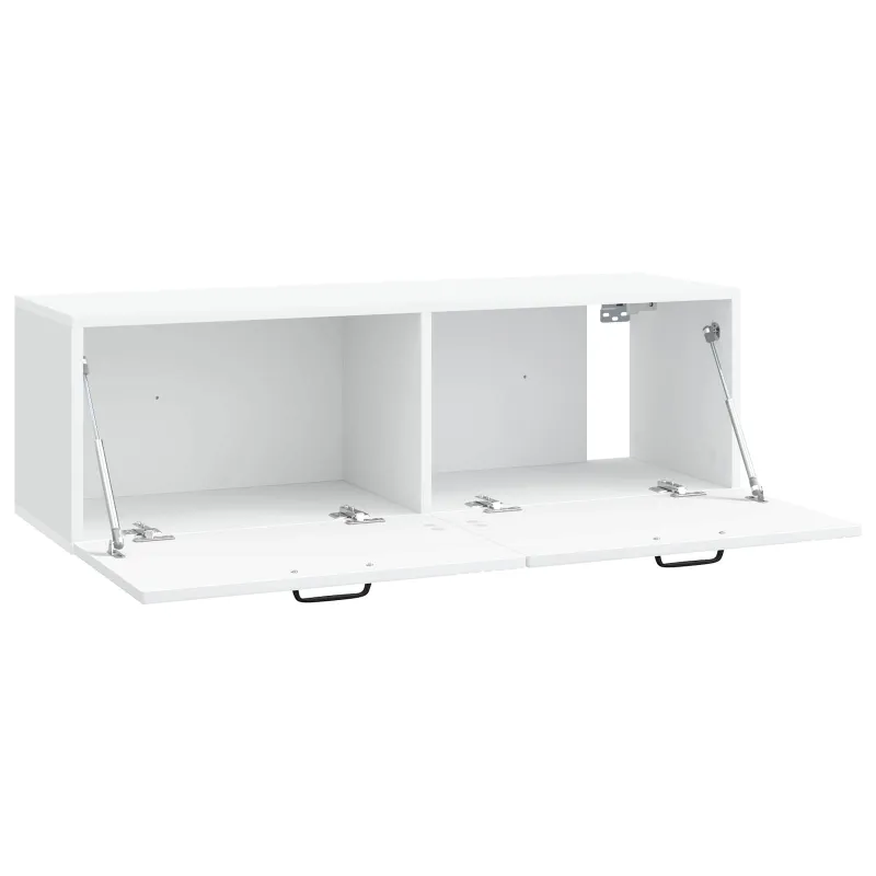 Sieninė TV spintelė Balta 98 x 31 x 30 cm Apdirbta mediena