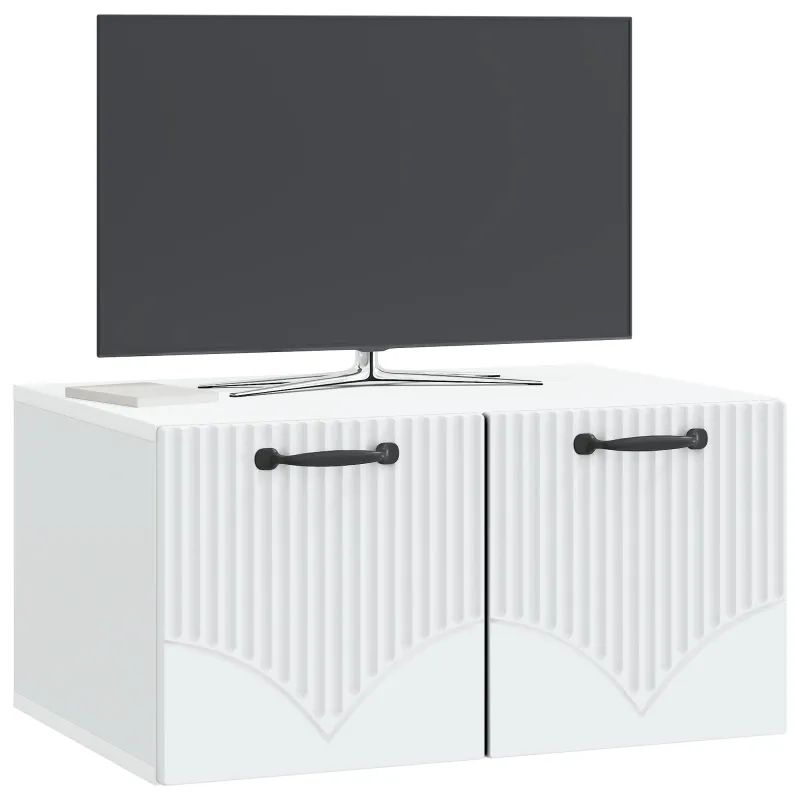 Sieninė TV spintelė Balta 59,5 x 41 x 30 cm Apdirbta mediena