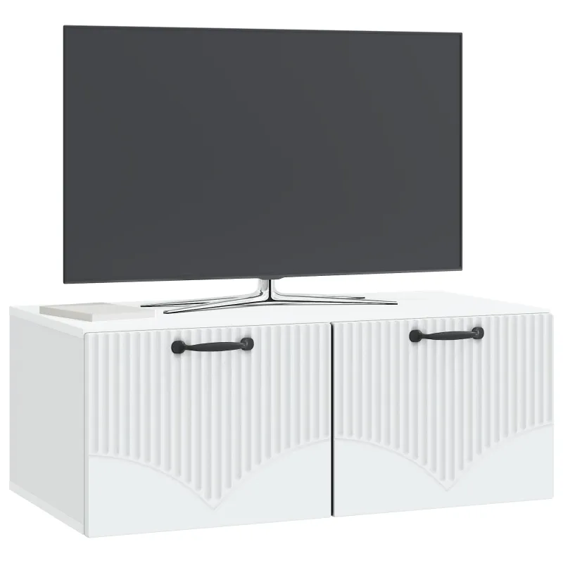 Sieninė TV spintelė Balta 78,5 x 41 x 30 cm Apdirbta mediena