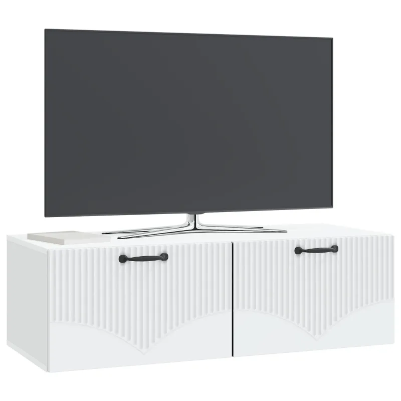 Sieninė TV spintelė Balta 98 x 41 x 30 cm Apdirbta mediena