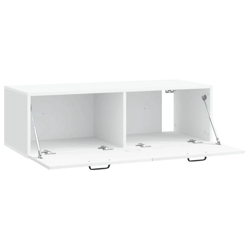 Sieninė TV spintelė Balta 98 x 41 x 30 cm Apdirbta mediena
