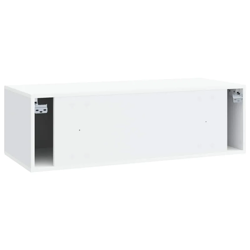 Sieninė TV spintelė Balta 98 x 41 x 30 cm Apdirbta mediena