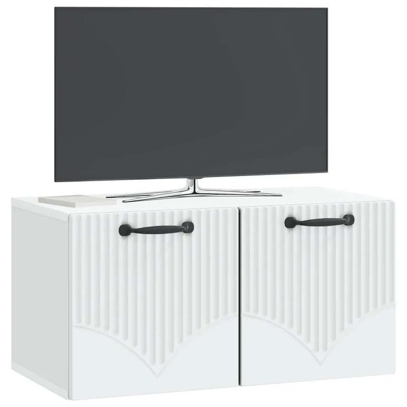 Sieninė TV spintelė Balta 59,5 x 31 x 30 cm Apdirbta mediena