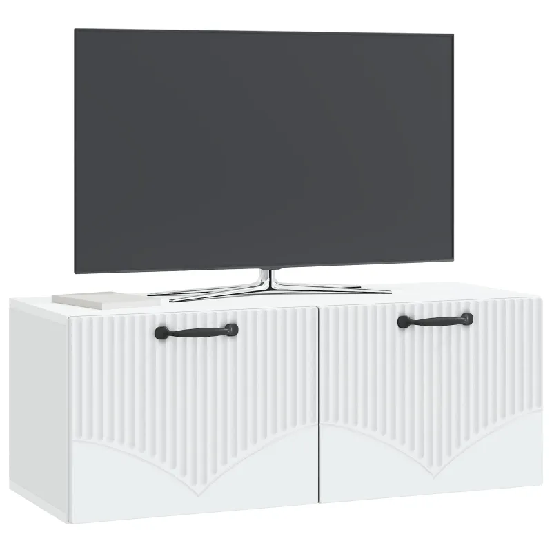 Sieninė TV spintelė Balta 78,5 x 31 x 30 cm Apdirbta mediena