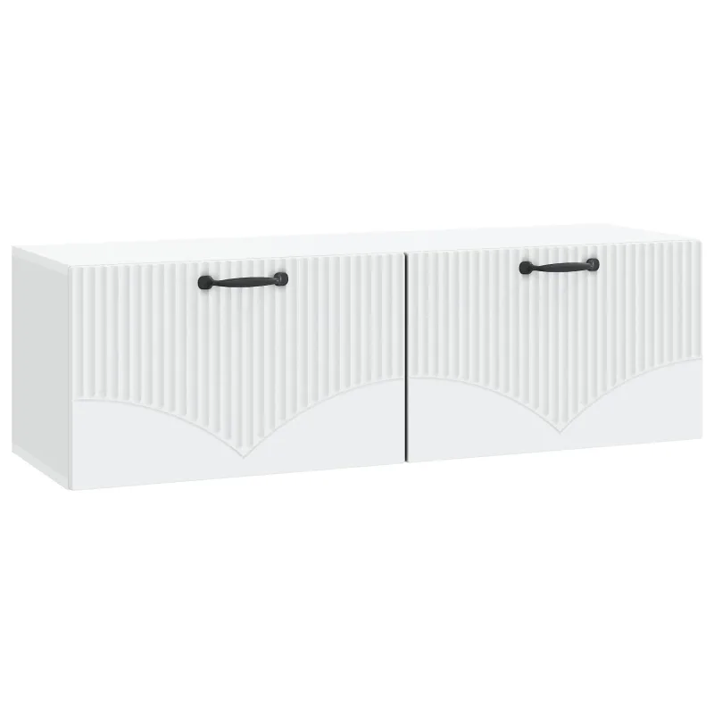 Sieninė TV spintelė Balta 98 x 31 x 30 cm Apdirbta mediena