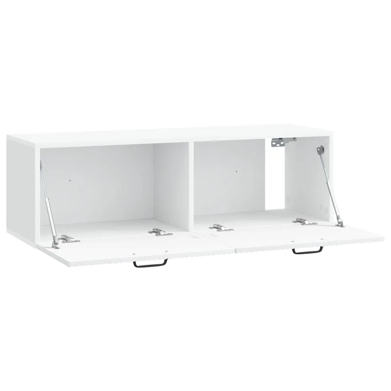 Sieninė TV spintelė Balta 98 x 31 x 30 cm Apdirbta mediena