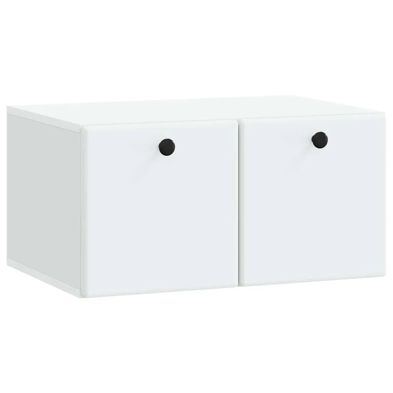 Sieninė TV spintelė 59,5 x 41 x 30 cm Balta Apdirbta mediena