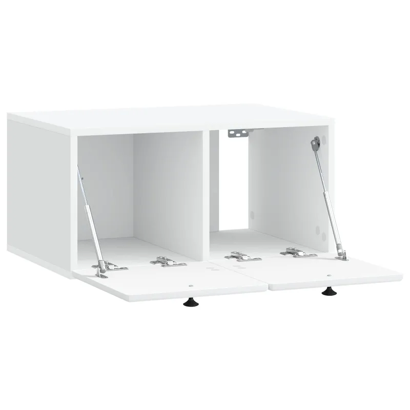 Sieninė TV spintelė 59,5 x 41 x 30 cm Balta Apdirbta mediena