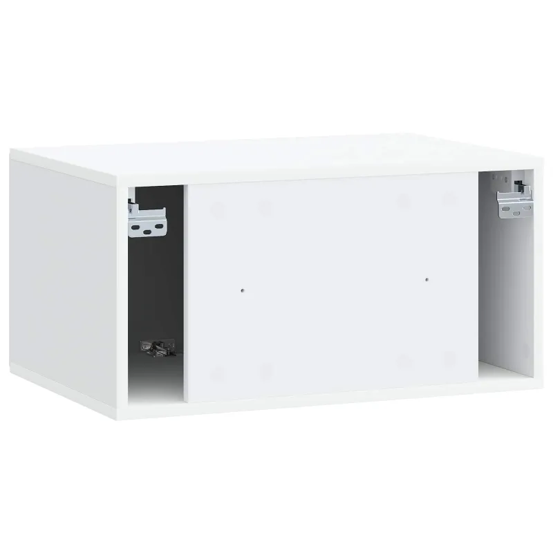 Sieninė TV spintelė 59,5 x 41 x 30 cm Balta Apdirbta mediena