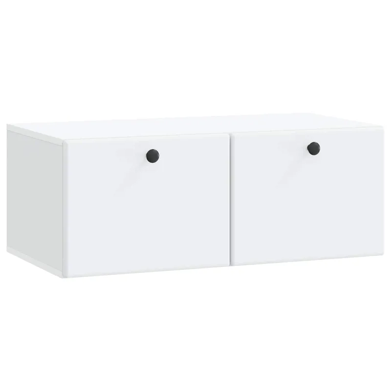 Sieninė TV spintelė 78,5 x 41 x 30 cm Balta Apdirbta mediena