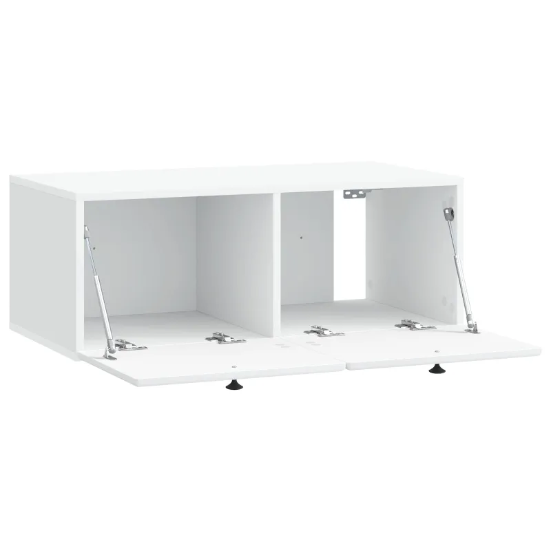 Sieninė TV spintelė 78,5 x 41 x 30 cm Balta Apdirbta mediena