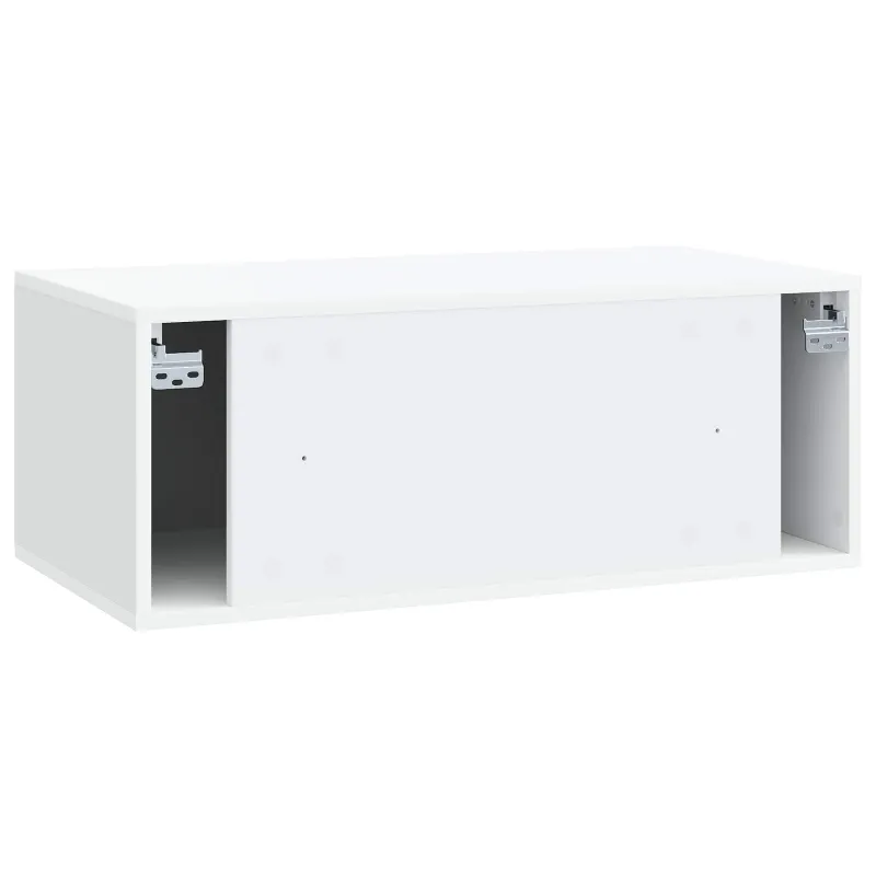 Sieninė TV spintelė 78,5 x 41 x 30 cm Balta Apdirbta mediena