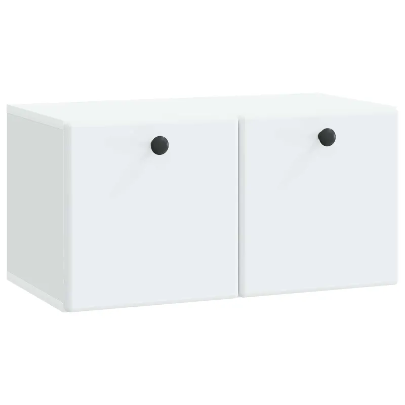 Sieninė TV spintelė 59,5 x 31 x 30 cm Balta Apdirbta mediena