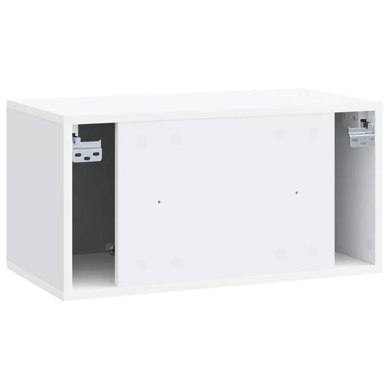 Sieninė TV spintelė 59,5 x 31 x 30 cm Balta Apdirbta mediena